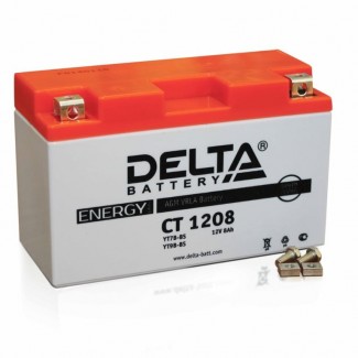 Аккумулятор CT1208 DELTA  YT7B-BS, YT7B-4, YT9B-BS  Прямая полярность