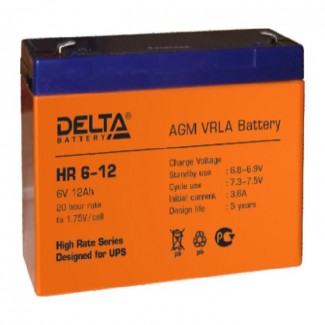 Аккумулятор HR 612 Delta    Прямая полярность