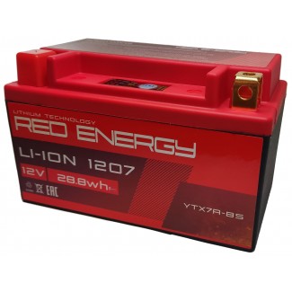 Аккумулятор LI-ION 1207 Red Energy  YTX7A-BS  Прямая полярность