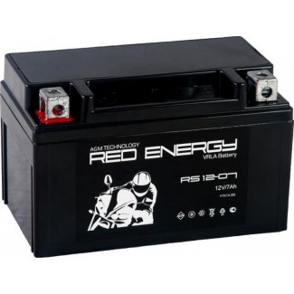 Аккумулятор RS1207 Red Energy  YTX7A-BS,YTX9-BS  Прямая полярность