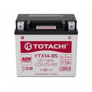 Аккумулятор TOTACHI YTX14-BS     Прямая полярность